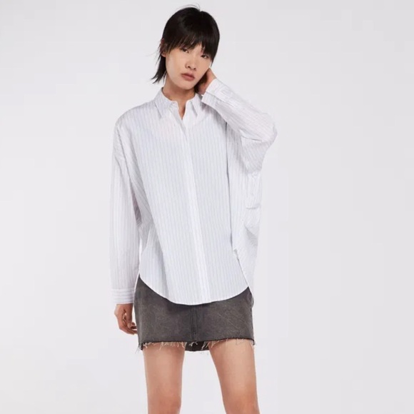 ALLSAINTS // sada button down striped shirt - Picture 2 of 8